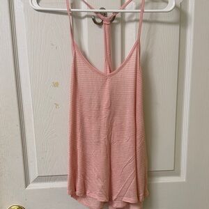 Pink Striped Women's Tank Top